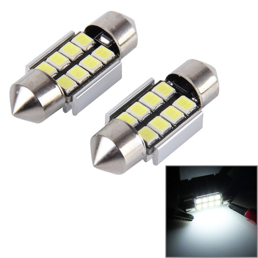 2 PCS 31mm Festoon 3W 300LM White Light 8 LED 3528 SMD Canbus Error-Free Car Reading Lamps,  DC 12 - Dome Lights by buy2fix | Online Shopping UK | buy2fix
