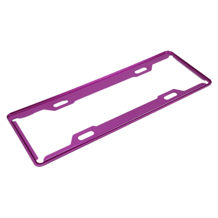 2 PCS Car License Plate Frames Car Styling License Plate Frame Aluminum Alloy Universal License Plate Holder Car Accessories(Purple) - License Plate Covers & Frames by buy2fix | Online Shopping UK | buy2fix