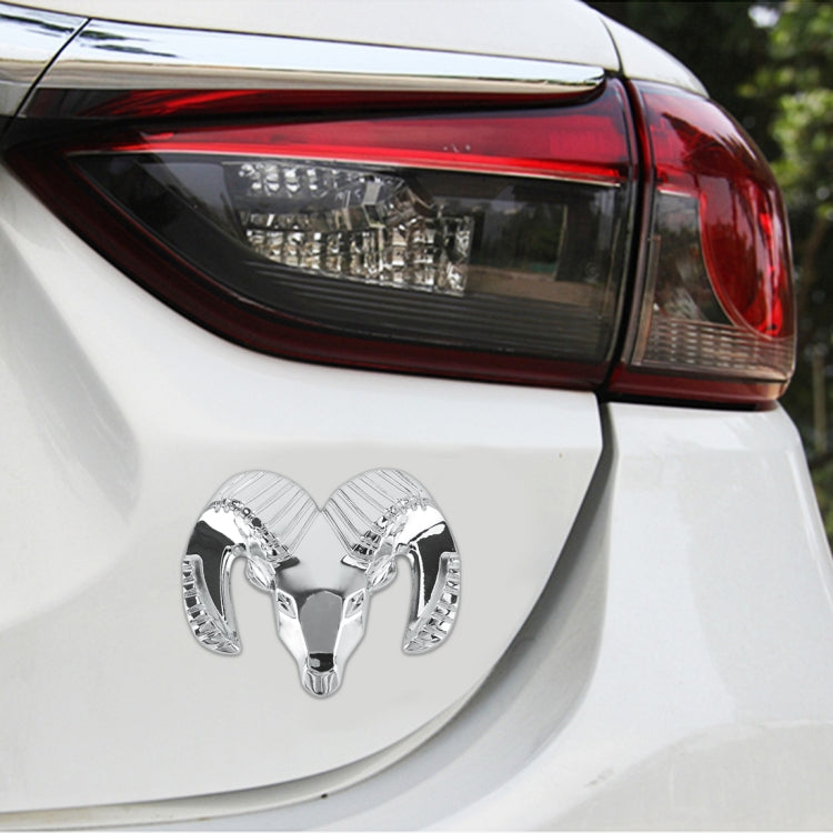 Bull Pattern Car Metal Body Decorative Sticker, Size : L (Silver) - Decorative Sticker by buy2fix | Online Shopping UK | buy2fix