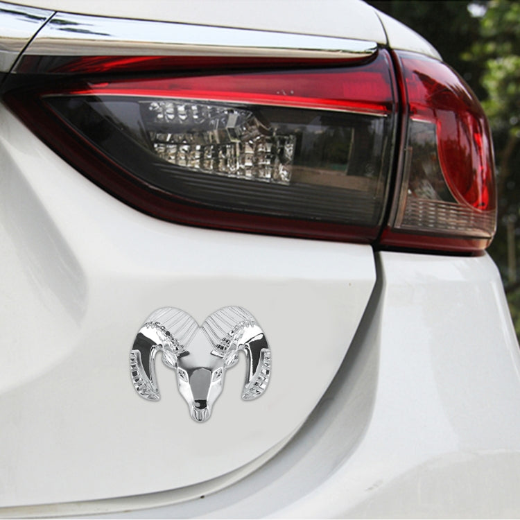 Bull Pattern Car Metal Body Decorative Sticker, Size : S (Silver) - Decorative Sticker by buy2fix | Online Shopping UK | buy2fix