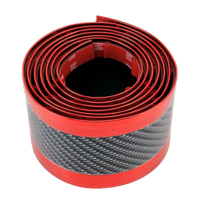 Universal Electroplate Carbon Fibre Car Door Threshold Decoration Strip Decorative Sticker, Size : 7CM x 2M (Red) - Decorative Strip by buy2fix | Online Shopping UK | buy2fix