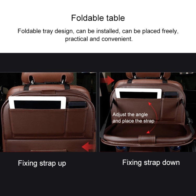 Multifunction Car Seat Pockets Folding Storage Bag (Brown) - Stowing Tidying by buy2fix | Online Shopping UK | buy2fix