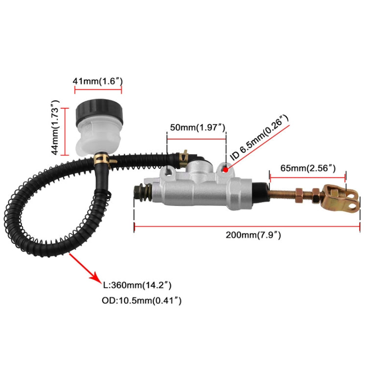 Motorcycles Rear Brake Master Cylinder Pump for Honda Sportrax 400 TRX400EX 1999-2008 - Motorbike Brakes by buy2fix | Online Shopping UK | buy2fix