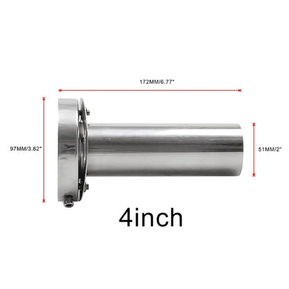 4 inch Universal Car 304 Stainless Steel Exhaust Pipe Muffler Adjustable Tail Muffler Tip - In Car by buy2fix | Online Shopping UK | buy2fix