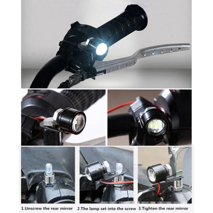 2 PCS 12V 3W Eagle Eyes LED Light For Motorcycle ，Wire Length: 45cm(Red Light) - Eagle Eye Lights by buy2fix | Online Shopping UK | buy2fix