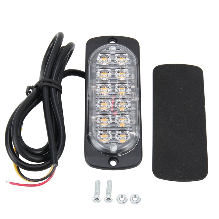 DC 12V-24V 2W 12LEDs SMD-2835 Lamps 17 Flash Patterns 3 Lines Car Flash Lamp Waterproof Car Truck Emergency Strobe Flash Warning Light, Cable Length: 90cm - Warning Lights by buy2fix | Online Shopping UK | buy2fix