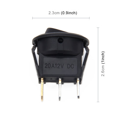 20 Amp 12 Volt Triple Plugs LED ON OFF Rocker Power Switch (Green Light) - In Car by buy2fix | Online Shopping UK | buy2fix