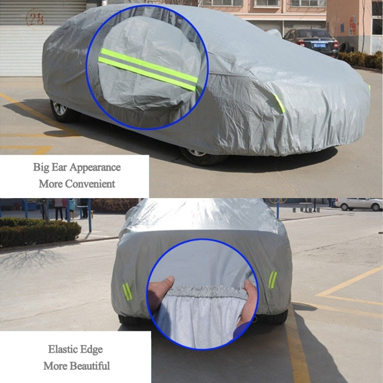 Outdoor Universal Anti-Dust Sunproof SUV Car Cover with Warning Strips, Fits Cars up to 5.3m(207 Inches) In Length - PE Material by buy2fix | Online Shopping UK | buy2fix