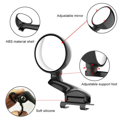 3R-094 Auxiliary Rear View Mirror Car Adjustable Blind Spot Mirror Wide Angle Auxiliary Rear View Side Mirror for Left Mirror(White) - Convex Mirror & Accessories by 3R | Online Shopping UK | buy2fix