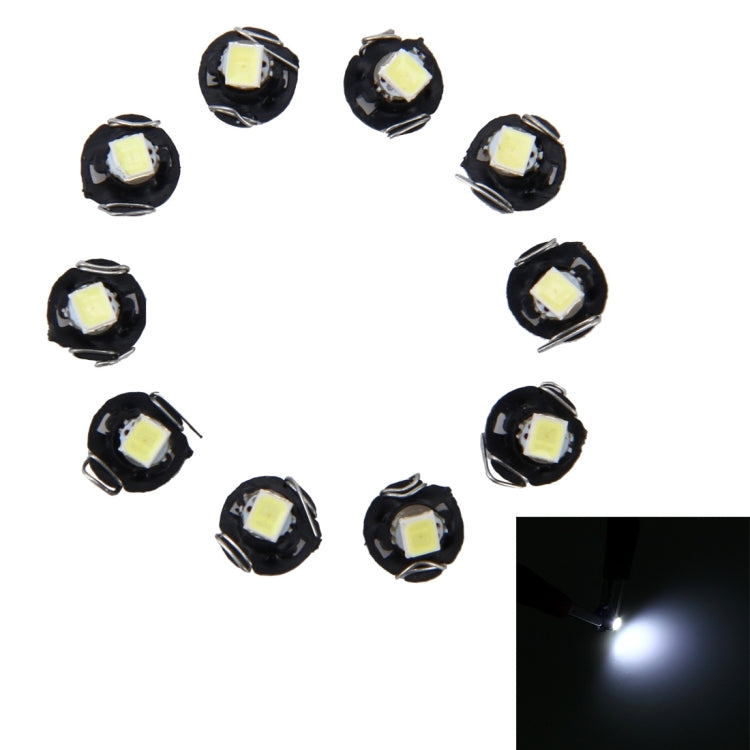 10 PCS 0.5W T3 Instrument Panel LED Light Dashboard Indicator Lamp Bulb(White Light) - Instrument Lights by buy2fix | Online Shopping UK | buy2fix