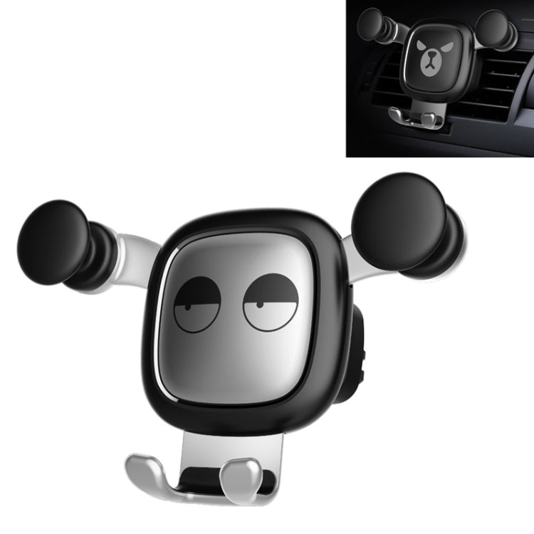 Big Eyes Pattern Gravity Cartoon Air Vent Car Mount Phone Holder(Silver) - Car Holders by buy2fix | Online Shopping UK | buy2fix