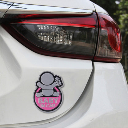 Baby in Car Happy Drinking Milk Infant Adoreable Style Car Free Sticker(Pink) - Warning Sticker by buy2fix | Online Shopping UK | buy2fix