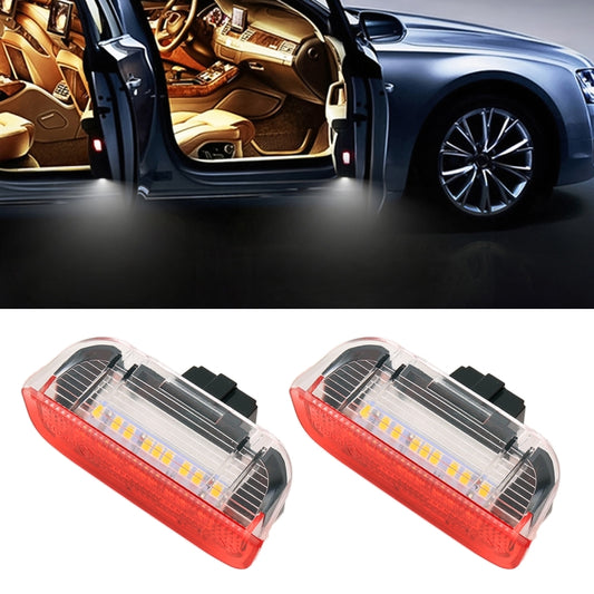 2 PCS LED Car DC 12V 1.6W Door Lights Lamps 18LEDs SMD-3528 Lamps for Volkswagen Golf 5 / 6, White Light + Red Light - Door Lights by buy2fix | Online Shopping UK | buy2fix