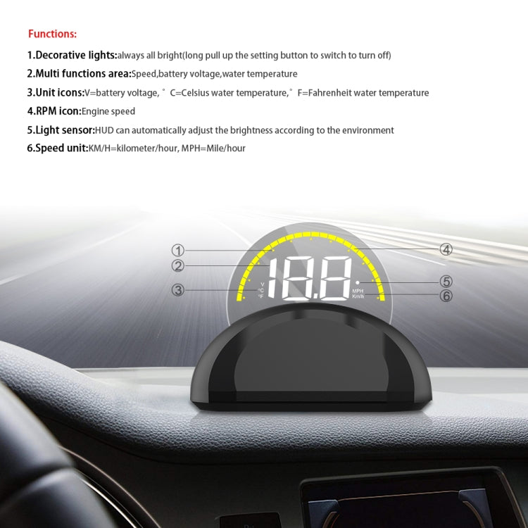 C700 2.6 inch Universal Car OBD2 HUD Vehicle-mounted Head Up Display - Head Up Display System by buy2fix | Online Shopping UK | buy2fix