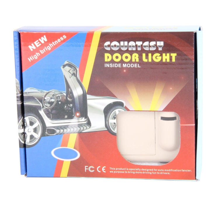 2 PCS LED Ghost Shadow Light, Car Door LED Laser Welcome Decorative Light, Display Logo for Audi Car Brand(Khaki) - Door Lights by buy2fix | Online Shopping UK | buy2fix