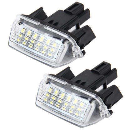 2 PCS License Plate Light with 18  SMD-3528 Lamps for Toyota,2W 120LM,6000K, DC12V(White Light) - License Plate Lights by buy2fix | Online Shopping UK | buy2fix