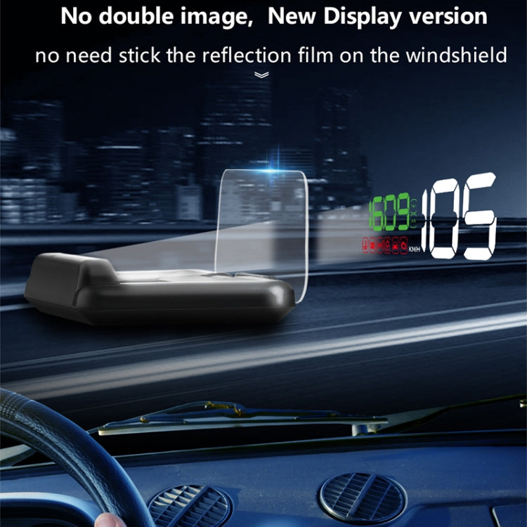 C500 Car HUD Virtual HD Projection Head-up Display, With Adjustable Reflection Board, Speed & RPM & Water Temperature & Oil Consumption & Driving Distance / Time & Voltage Display, Over Speed Alarm, Connect OBD2 Interface(Blue) - Head Up Display System by buy2fix | Online Shopping UK | buy2fix