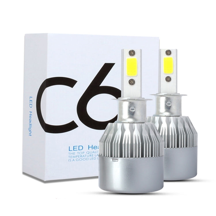 2 PCS  H3 18W 1800 LM 8000K IP68 Canbus Constant Current Car LED Headlight with 2 COB Lamps, DC 9-36V(Ice Blue Light) - In Car by buy2fix | Online Shopping UK | buy2fix