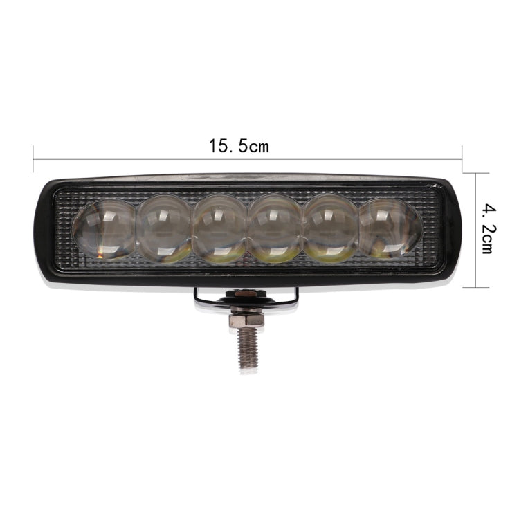 6 inch 18W 6000K IP68 8D Car Boat Marine Work Lights Spotlight LED Bulbs, DC 10-30V (White Light) - In Car by buy2fix | Online Shopping UK | buy2fix