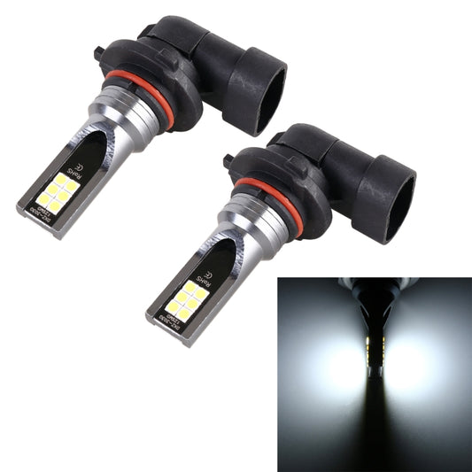 2 PCS 9006 DC12V-24V / 12W / 3000K / 800LM 12LEDs SMD-3030 Car LED Fog Light (White Light) - In Car by buy2fix | Online Shopping UK | buy2fix