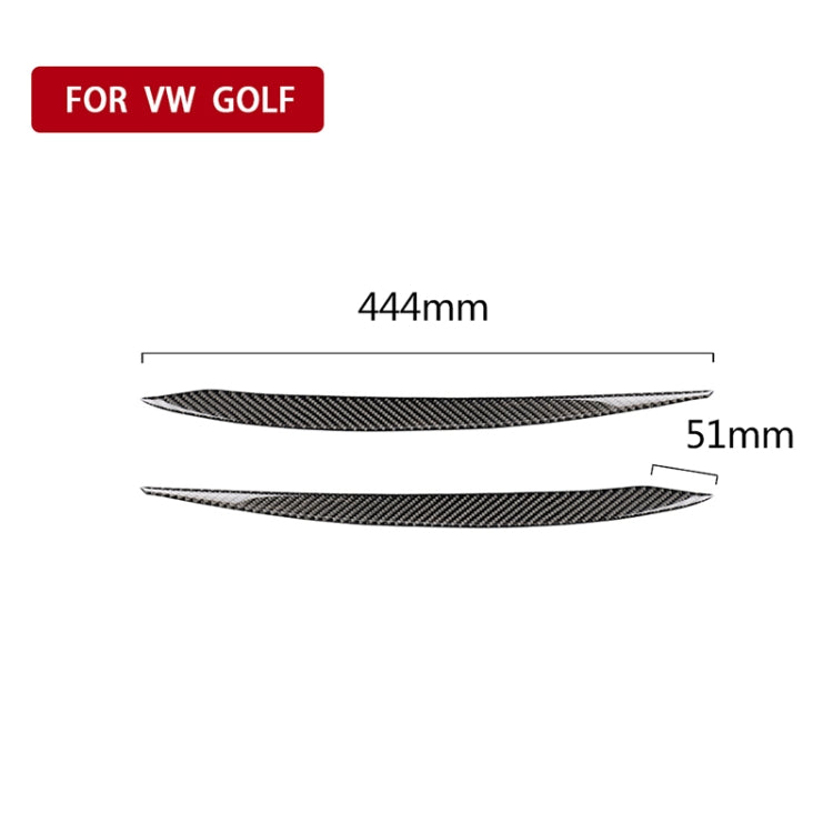 Car Carbon Fiber Light Eyebrow for Volkswagen Golf 7 - Lamp Decoration by buy2fix | Online Shopping UK | buy2fix