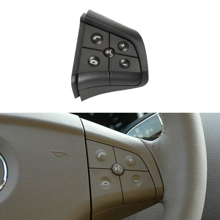 Car Right Side 5-button Steering Wheel Switch Buttons Panel 1648200110 for Mercedes-Benz W164, Left Driving (Black) - In Car by buy2fix | Online Shopping UK | buy2fix