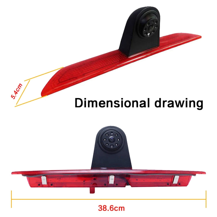 PZ466 Car Waterproof 170 Degree Brake Light View Camera + 7 inch Rearview Monitor for Ford Transit 2014-2015 - In Car by buy2fix | Online Shopping UK | buy2fix