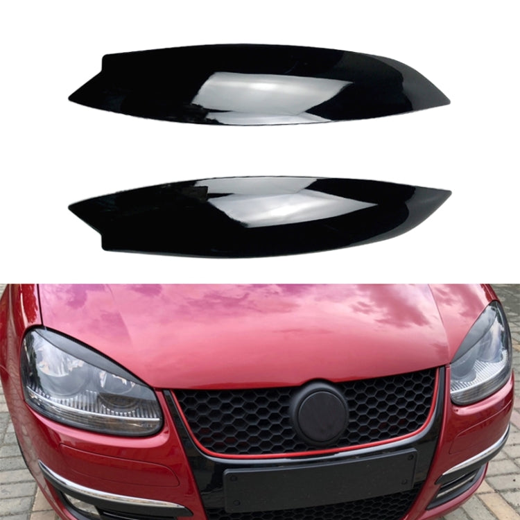 Car Headlight Eyebrow Decoration Sticker for Volkswagen Golf 5 (Black) - In Car by buy2fix | Online Shopping UK | buy2fix