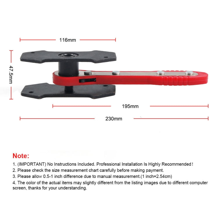 Car Ratchet Brake Piston Spreader Caliper Pad (Red) - In Car by buy2fix | Online Shopping UK | buy2fix