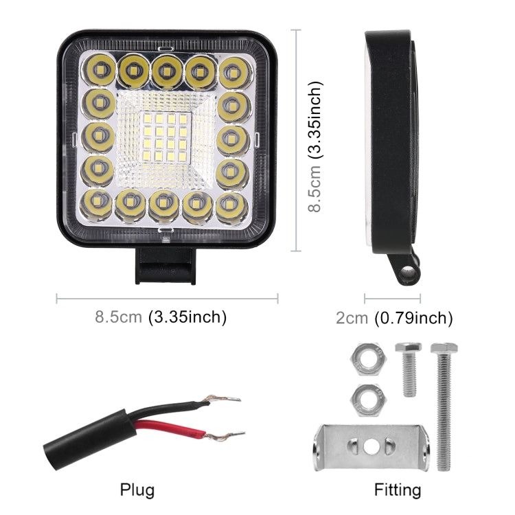 Car Square Work Light with 32LEDs SMD-2835 Lamp Beads - In Car by buy2fix | Online Shopping UK | buy2fix
