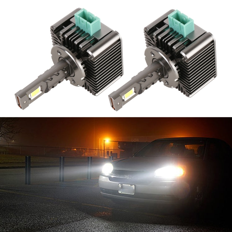 1 Pair D Series D3 Car HID Ballast to LED Headlight DC12V 35W 6000K 7000LM, 7040 Lamp Bead - In Car by buy2fix | Online Shopping UK | buy2fix