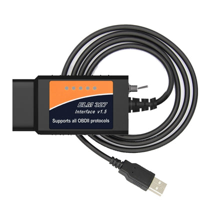 OBD ELM327 V1.5 USB Car Fault Diagnostic Cable with Switch (Orange) - In Car by buy2fix | Online Shopping UK | buy2fix