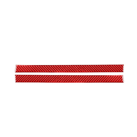 2 PCS / Set Carbon Fiber Car Rearview Mirror Anti Chafing Strip Decorative Sticker for Toyota Tundra 2014-2018,Left and Right Drive Universal(Red) - In Car by buy2fix | Online Shopping UK | buy2fix