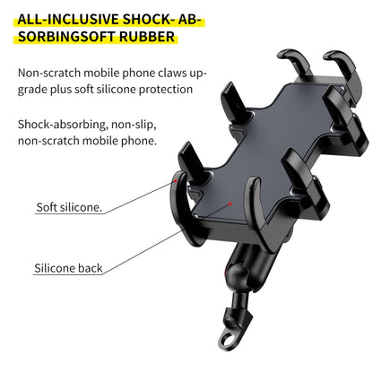 CS-1722A2 Motorcycle Rear Mirror Octopus Aluminum Alloy Phone Holder - In Car by buy2fix | Online Shopping UK | buy2fix
