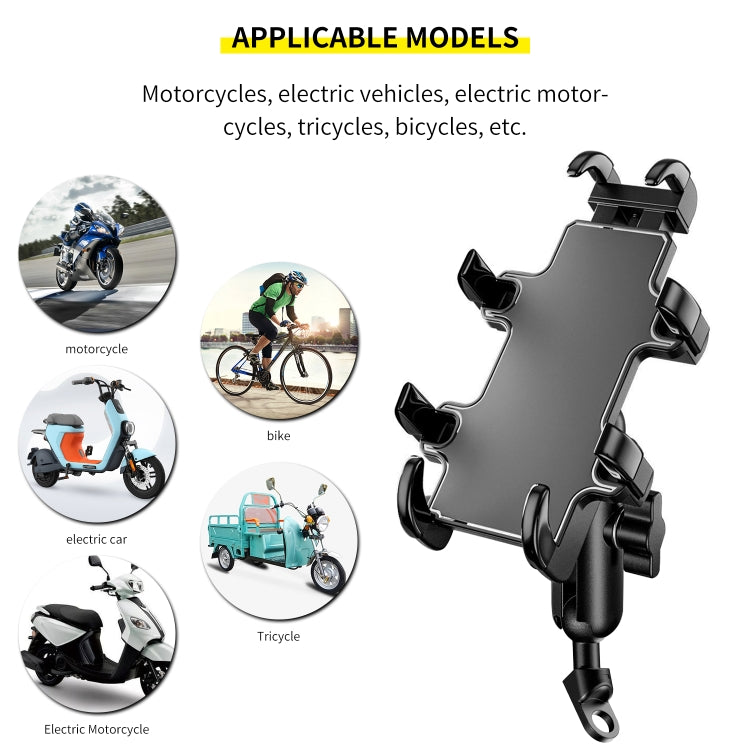 CS-1722A2 Motorcycle Rear Mirror Octopus Aluminum Alloy Phone Holder - In Car by buy2fix | Online Shopping UK | buy2fix