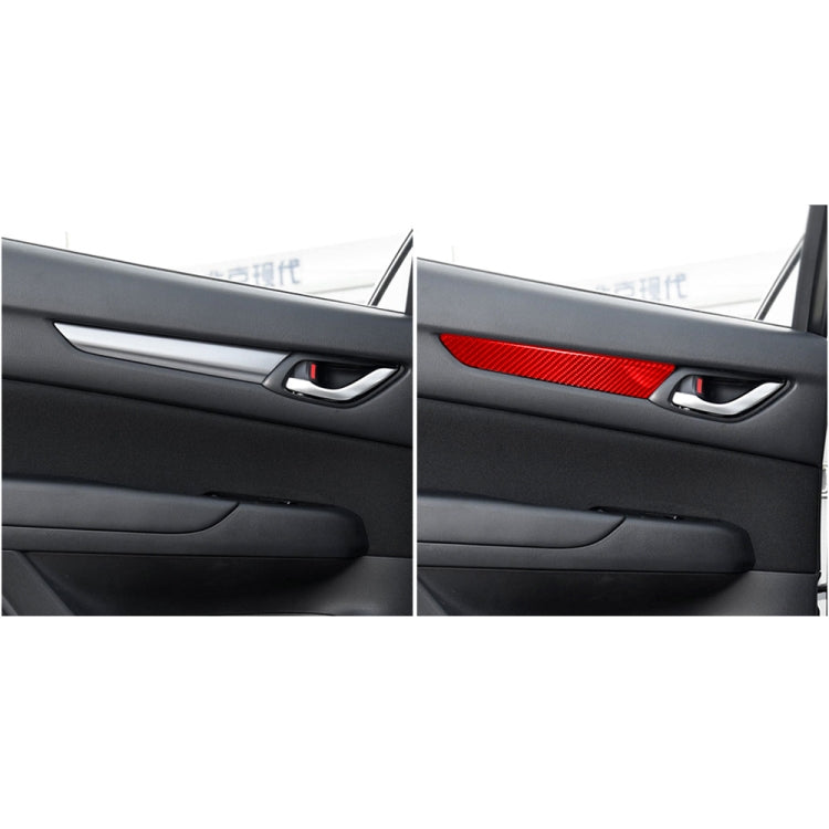 Car Carbon Fiber Door Panel Decorative Sticker for Mazda CX-5 2017-2018, Left and Right Drive (Red) - In Car by buy2fix | Online Shopping UK | buy2fix