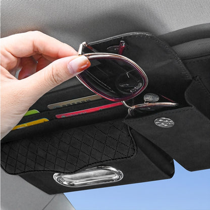 Car Sheepskin Leather Sun Visor Storage Clip (Mint Green) - In Car by buy2fix | Online Shopping UK | buy2fix