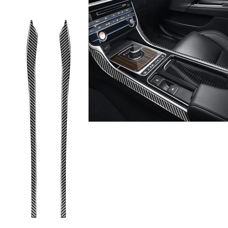 2 PCS Car Carbon Fiber Armrest Decorative Stickers for Jaguar XE X760 XF X260 2016-2020, Left and Right Drive Universal -  by buy2fix | Online Shopping UK | buy2fix