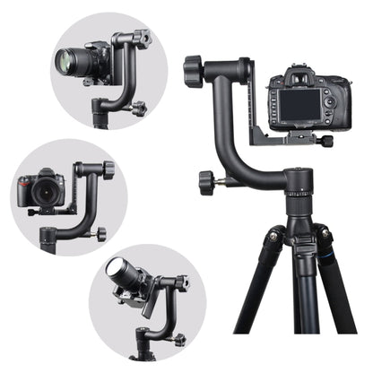 YELANGU Horizontal 360 Degree Gimbal Tripod Head for Home DV and SLR Cameras(Black) - Tripod Heads by YELANGU | Online Shopping UK | buy2fix