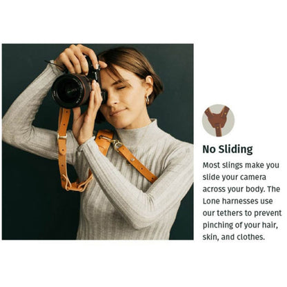 Quick Release Anti-Slip Shoulder Leather Harness Camera Strap with Metal Hook for SLR / DSLR Cameras (Left Shoulder) - Camera Accessories by buy2fix | Online Shopping UK | buy2fix