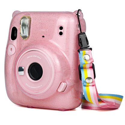 Glitter Power Crystal Case with Strap for FUJIFILM Instax mini 11 (Pink) - Camera Accessories by buy2fix | Online Shopping UK | buy2fix