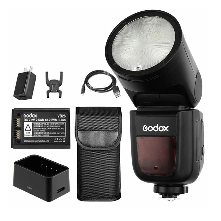 Godox V1F Round Head TTL Flash Speedlite for FUJIFILM(Black) - Camera Accessories by Godox | Online Shopping UK | buy2fix