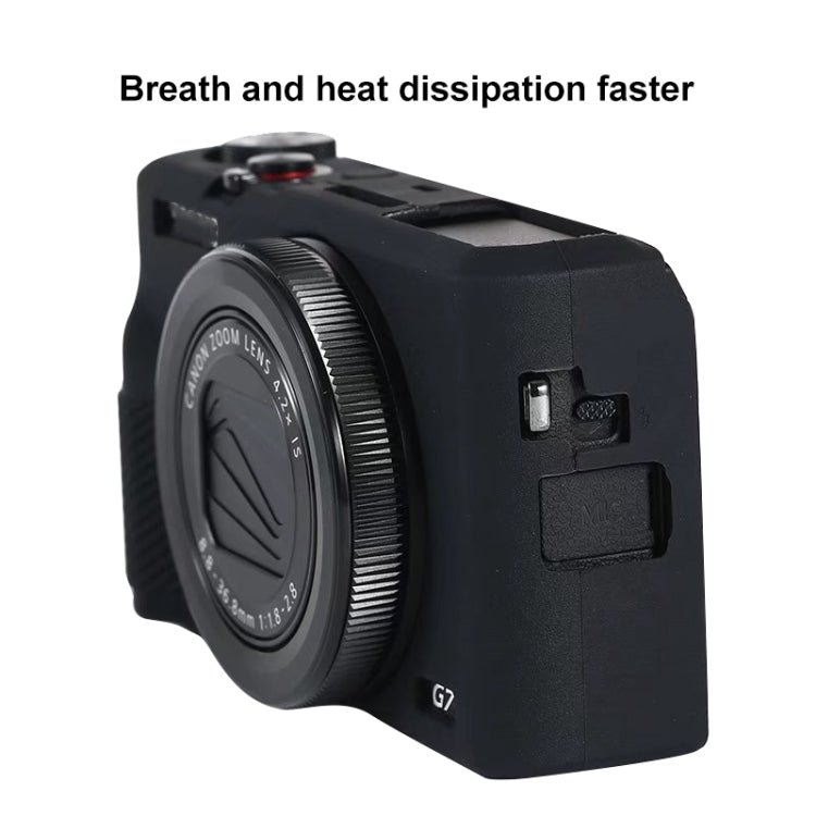 Soft Silicone Protective Case for Canon PowerShot G7 X Mark III / G7X III / G7X3(Black) - Camera Accessories by buy2fix | Online Shopping UK | buy2fix