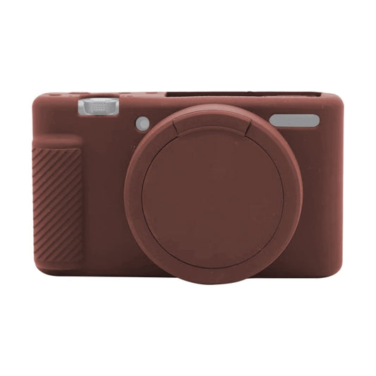 Soft Silicone Protective Case for Sony ZV-1 (Coffee) - Camera Accessories by buy2fix | Online Shopping UK | buy2fix