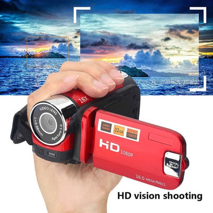 16X Digital Zoom HD 16 Million Pixel Home Travel DV Camera, EU Plug(Red) - Consumer Electronics by buy2fix | Online Shopping UK | buy2fix