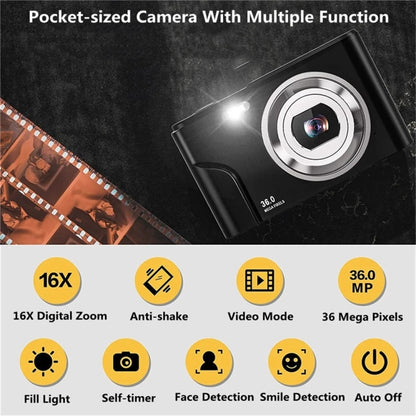 DC311 2.4 inch 36MP 16X Zoom 2.7K Full HD Digital Camera Children Card Camera, AU Plug (Green) - Consumer Electronics by buy2fix | Online Shopping UK | buy2fix