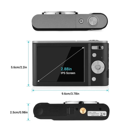 DC302 2.88 inch 44MP 16X Zoom 2.7K Full HD Digital Camera Children Card Camera, UK Plug (Green) - Consumer Electronics by buy2fix | Online Shopping UK | buy2fix