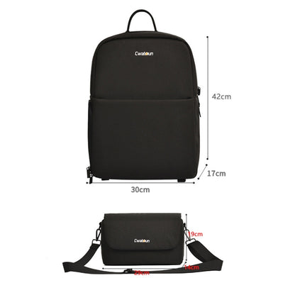 CADeN Camera Layered Laptop Backpacks Large Capacity Shockproof Bags, Size: 42 x 17 x 30cm (Black) - Camera Accessories by CADeN | Online Shopping UK | buy2fix