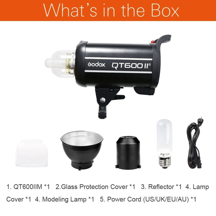 Godox QT600IIM 600Ws 1/8000s High Speed  Strobe Studio Flash Light(AU Plug) - Camera Accessories by Godox | Online Shopping UK | buy2fix