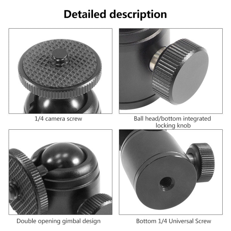 BEXIN K18 Mini 360 Degree Rotation Panoramic Metal Ball Head - Camera Accessories by BEXIN | Online Shopping UK | buy2fix